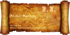 Michl Martos névjegykártya